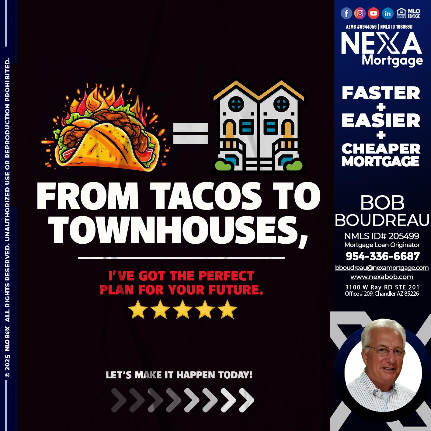 from tacos to - Bob Boudreau -Mortgage Loan Originator