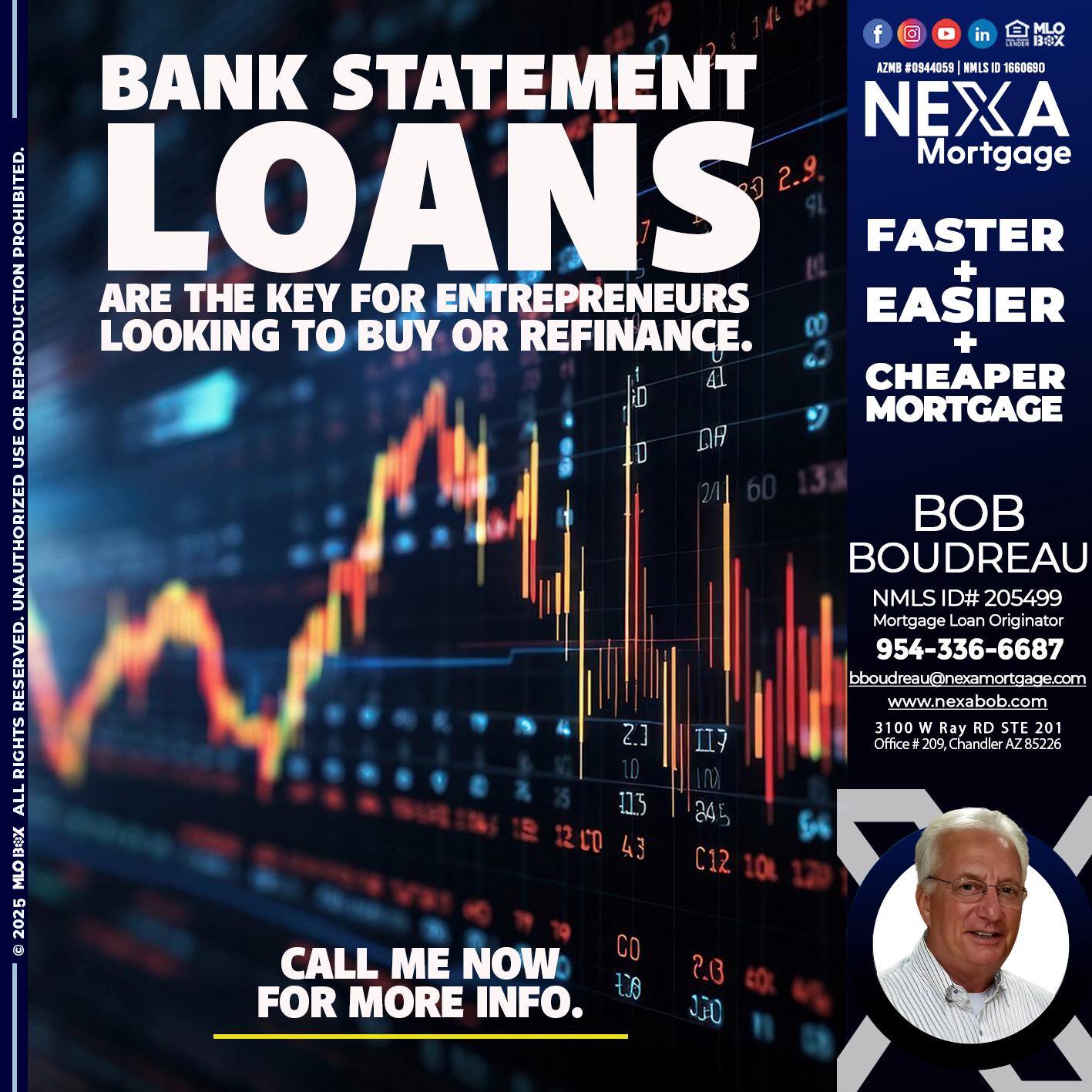 BANK STATEMENT - Bob Boudreau -Mortgage Loan Originator