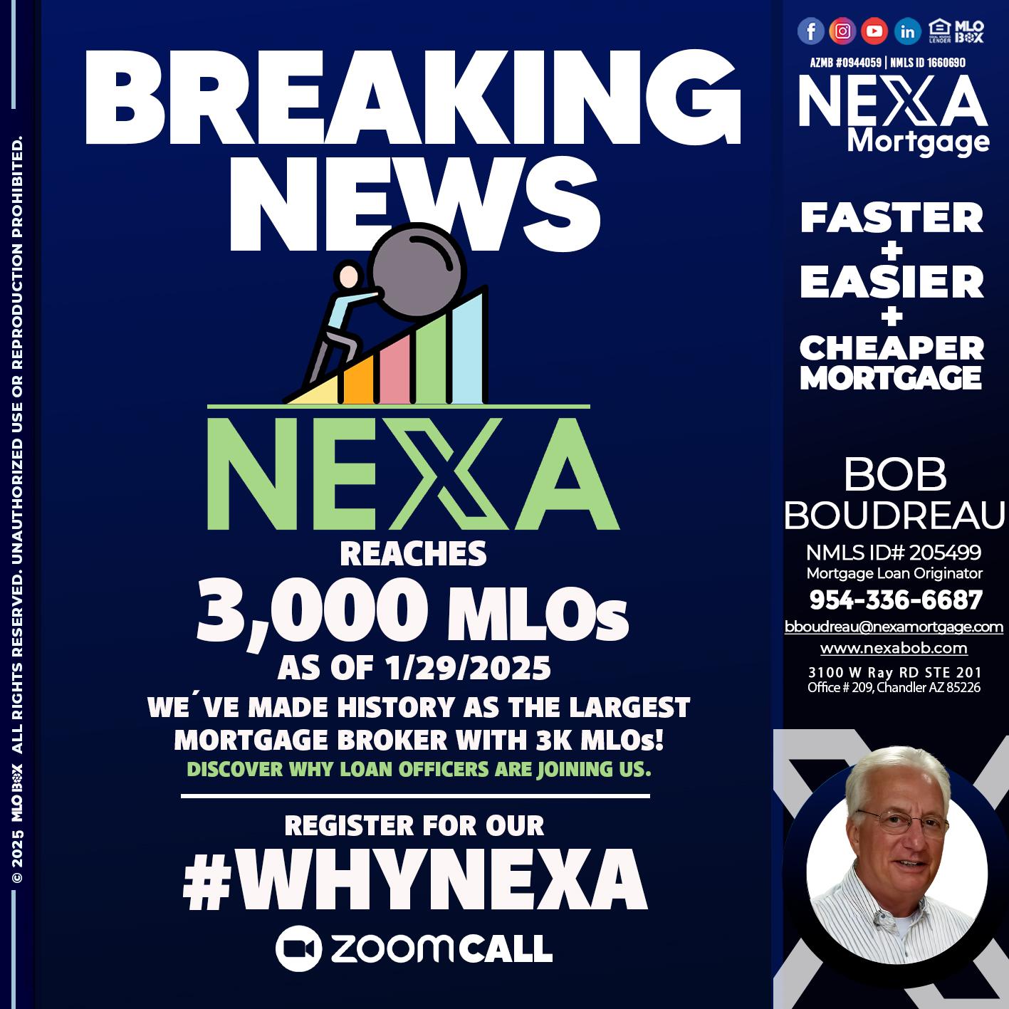 BREAKING NEWS - Bob Boudreau -Mortgage Loan Originator