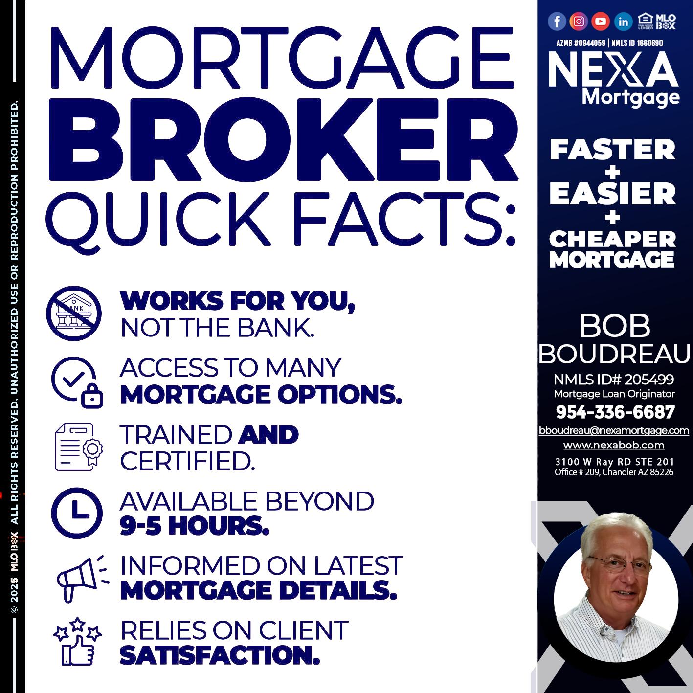 MORTGAGE BROKER - Bob Boudreau -Mortgage Loan Originator