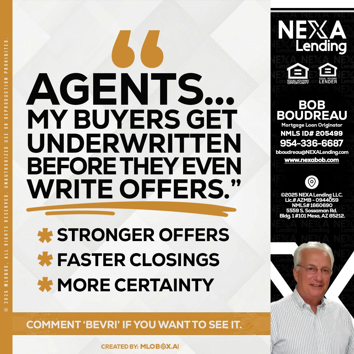 agents - Bob Boudreau -Mortgage Loan Originator