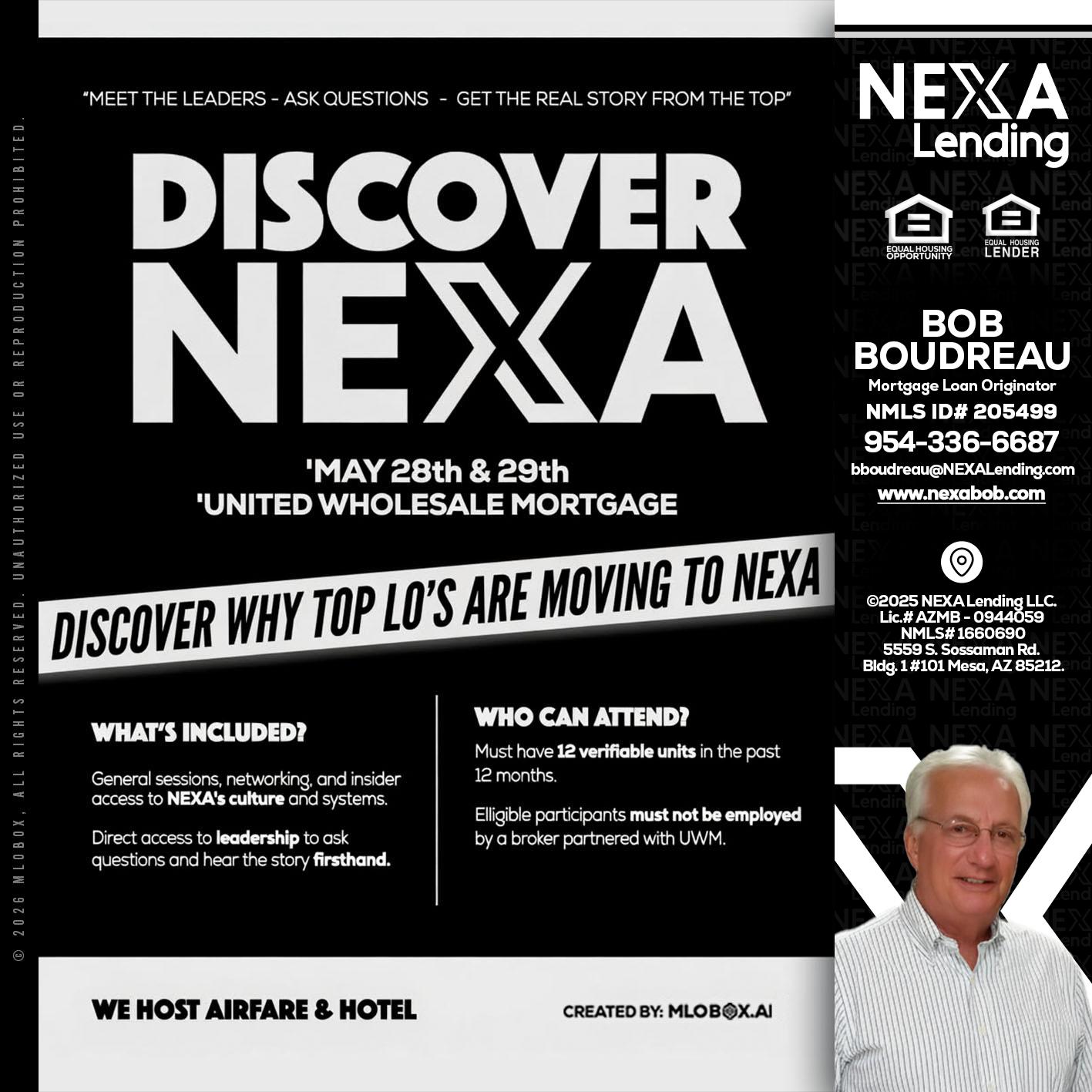 DISCOVER NEXA - Bob Boudreau -Mortgage Loan Originator