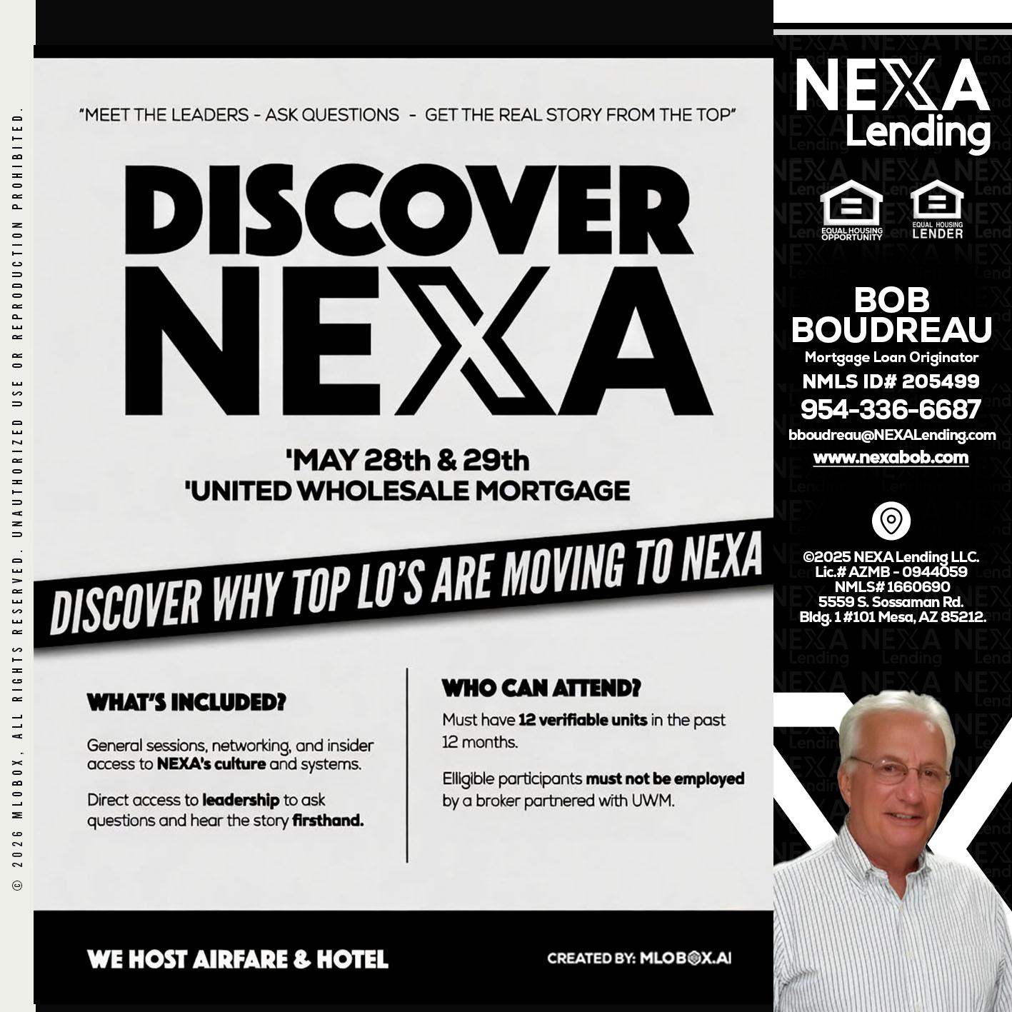 DISCOVER NEXA - Bob Boudreau -Mortgage Loan Originator