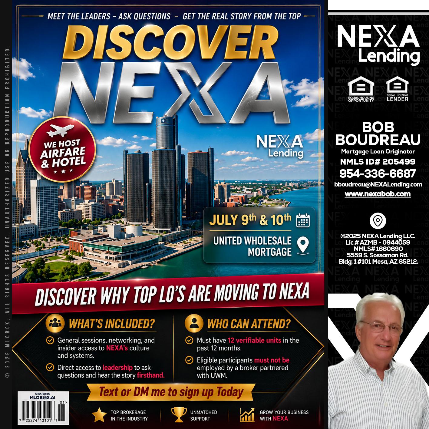 DISCOVER NEXA - Bob Boudreau -Mortgage Loan Originator