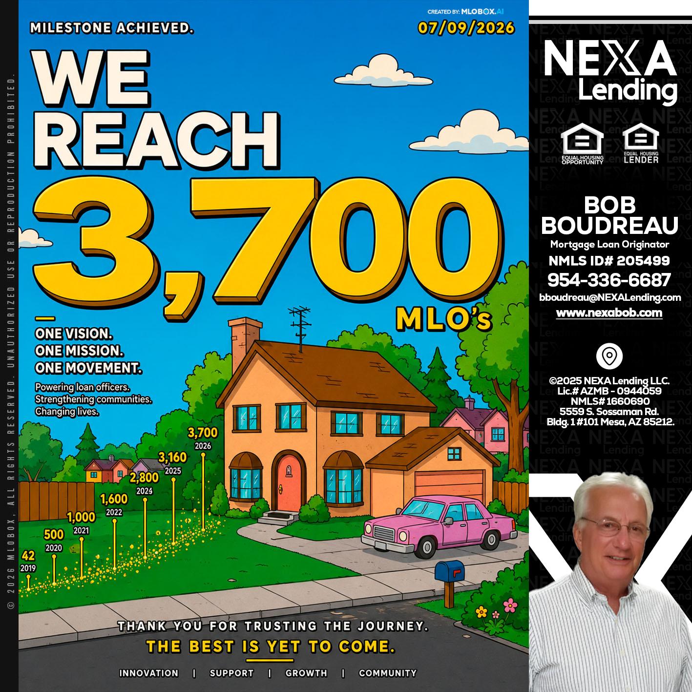 3,700 MLO's - Bob Boudreau -Mortgage Loan Originator