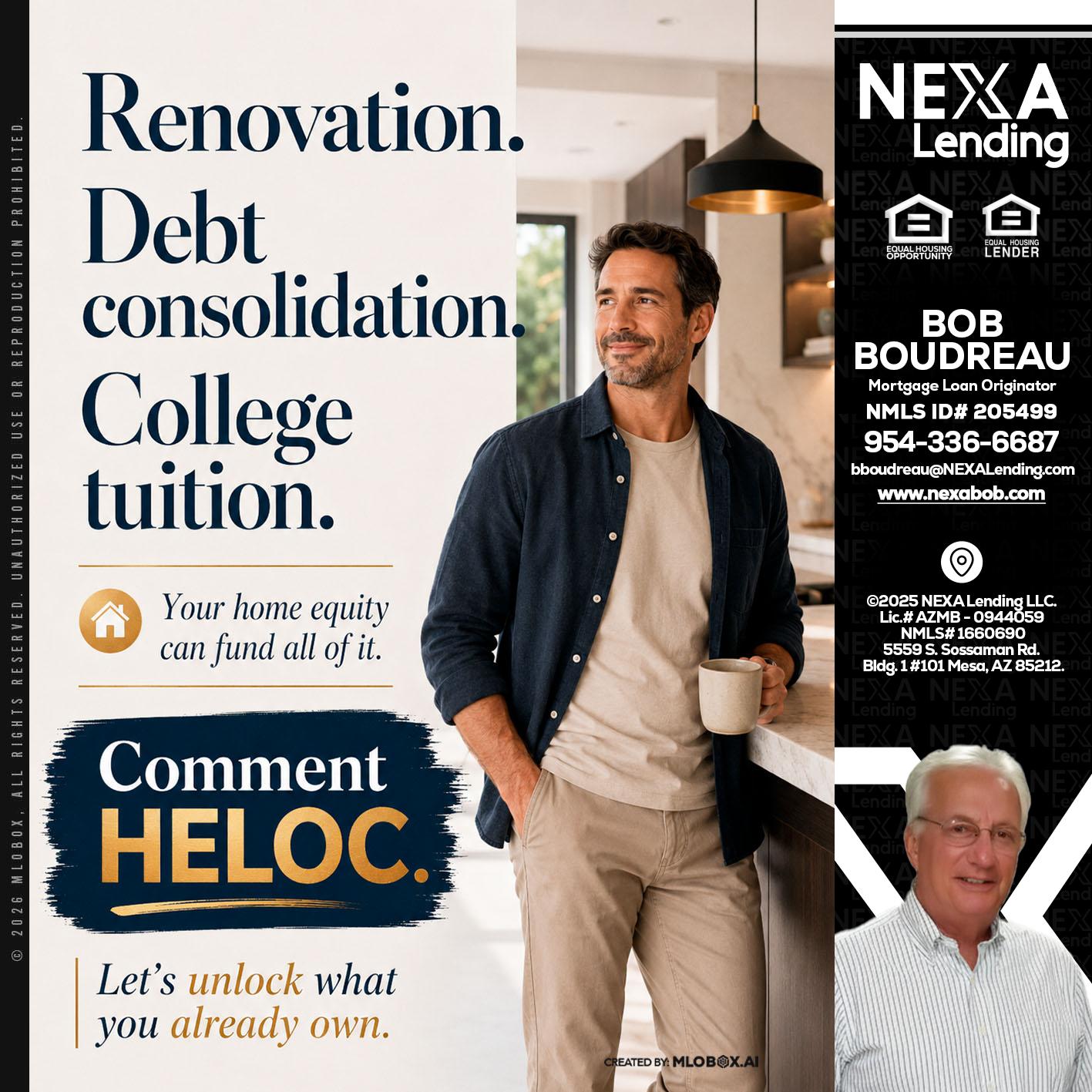 RENOVATION DEBT - Bob Boudreau -Mortgage Loan Originator