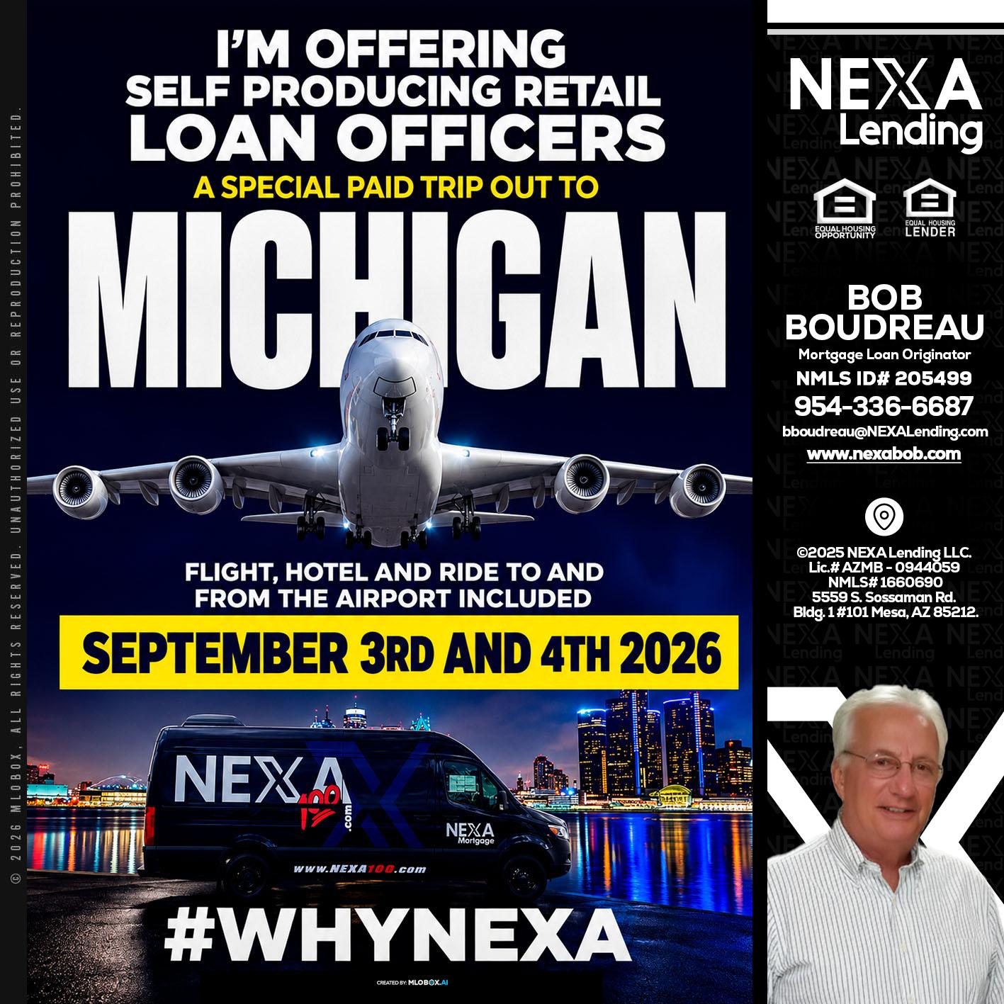 MICHIGAN - Bob Boudreau -Mortgage Loan Originator