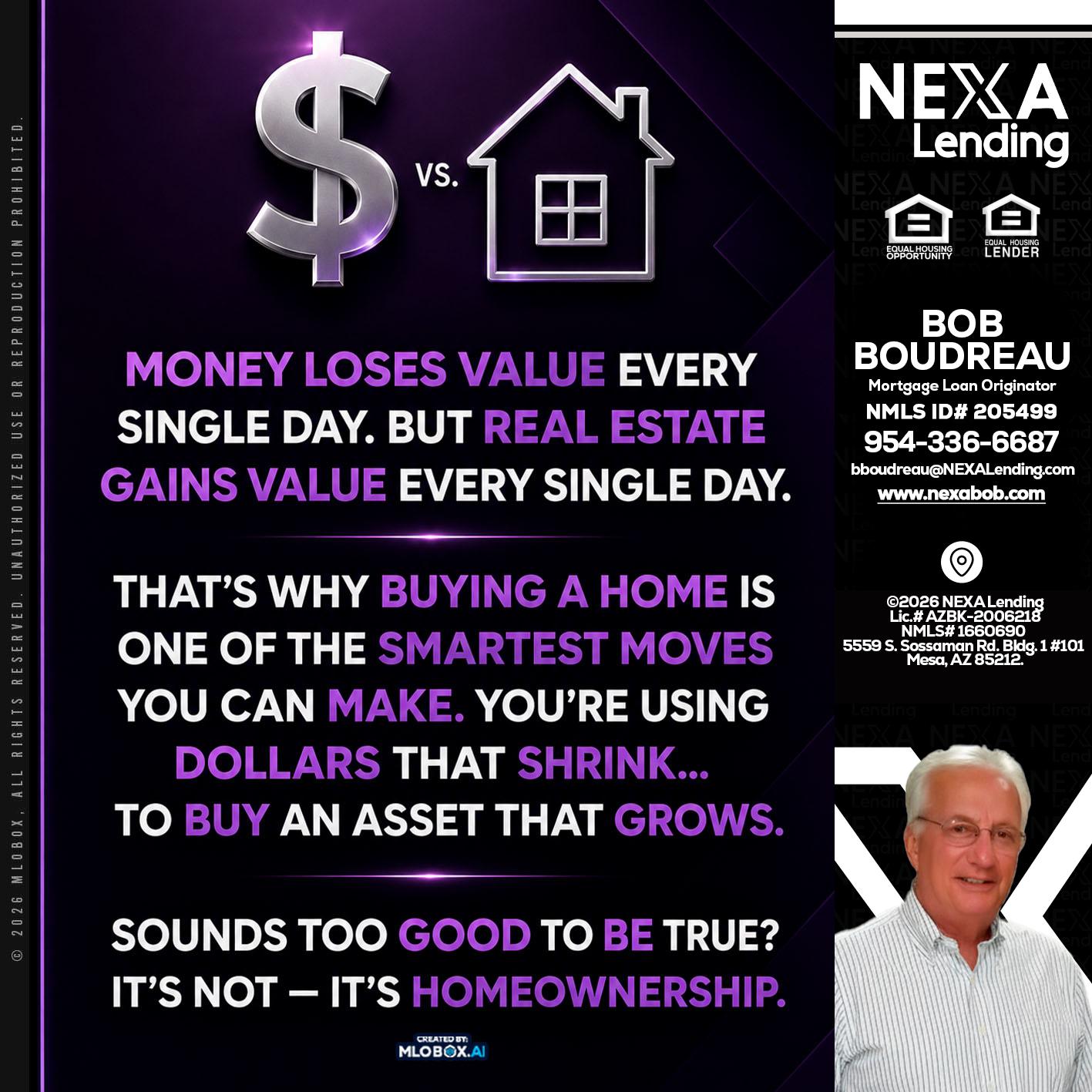 MONEY LOSES - Bob Boudreau -Mortgage Loan Originator