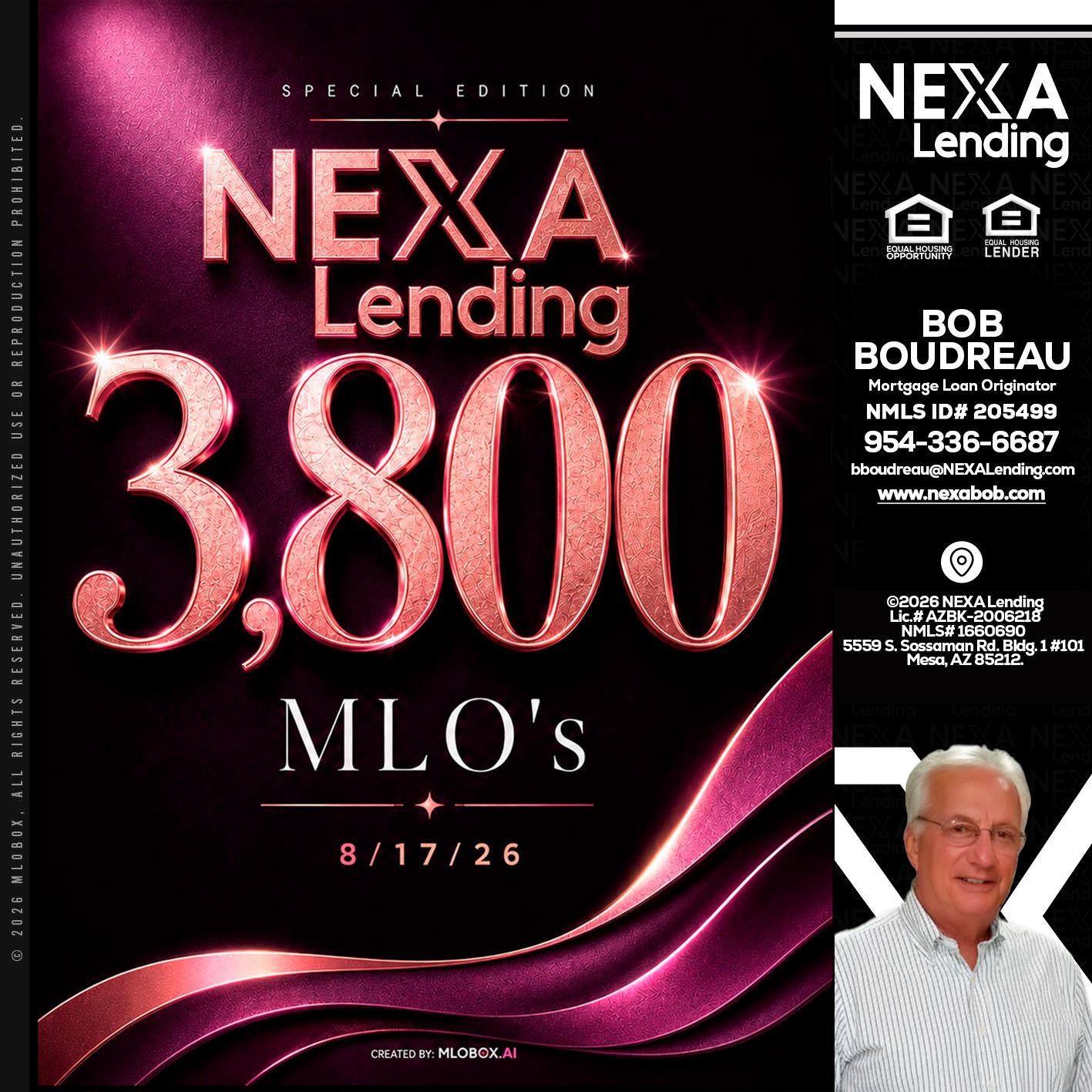 3800 MLOs - Bob Boudreau -Mortgage Loan Originator