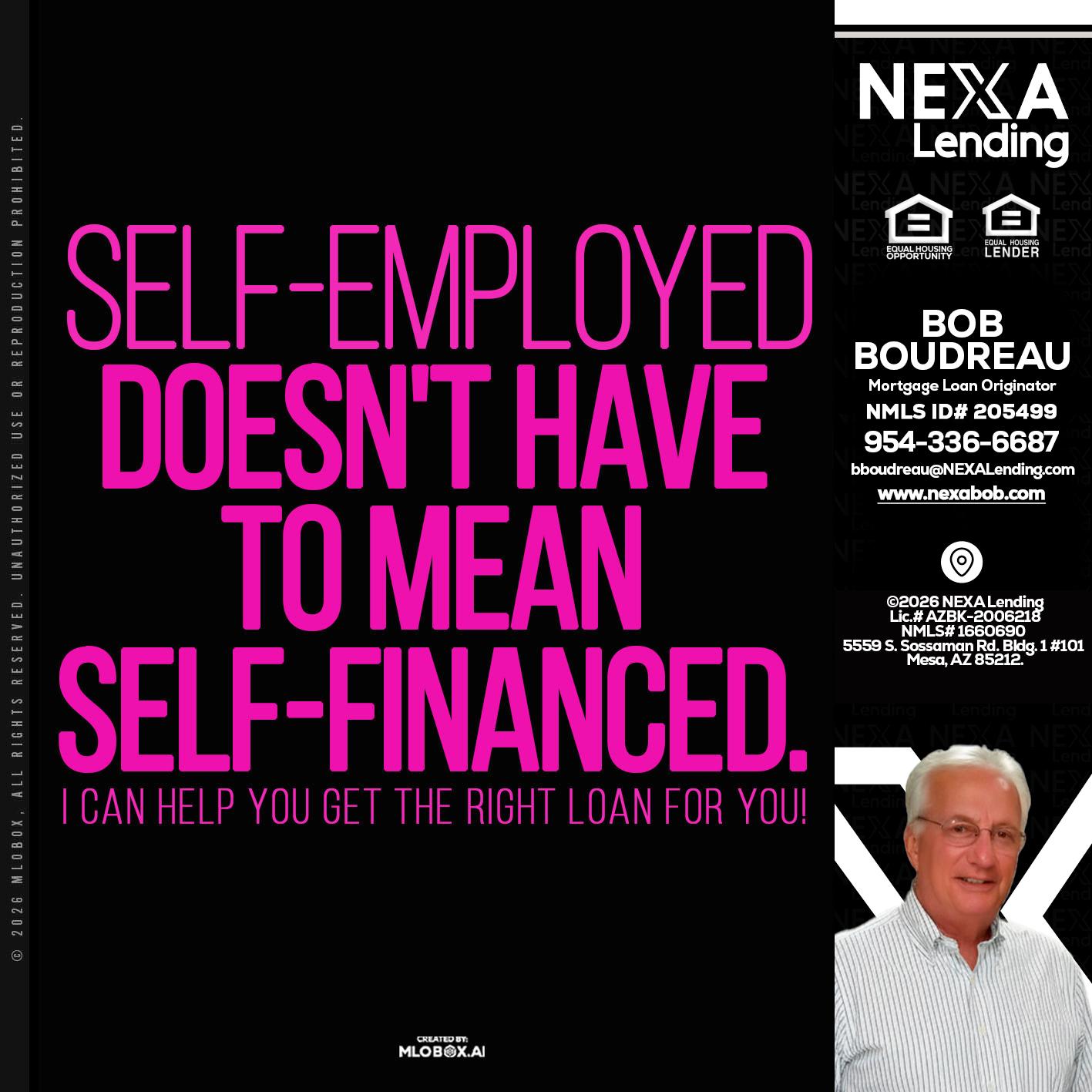 self employed - Bob Boudreau -Mortgage Loan Originator