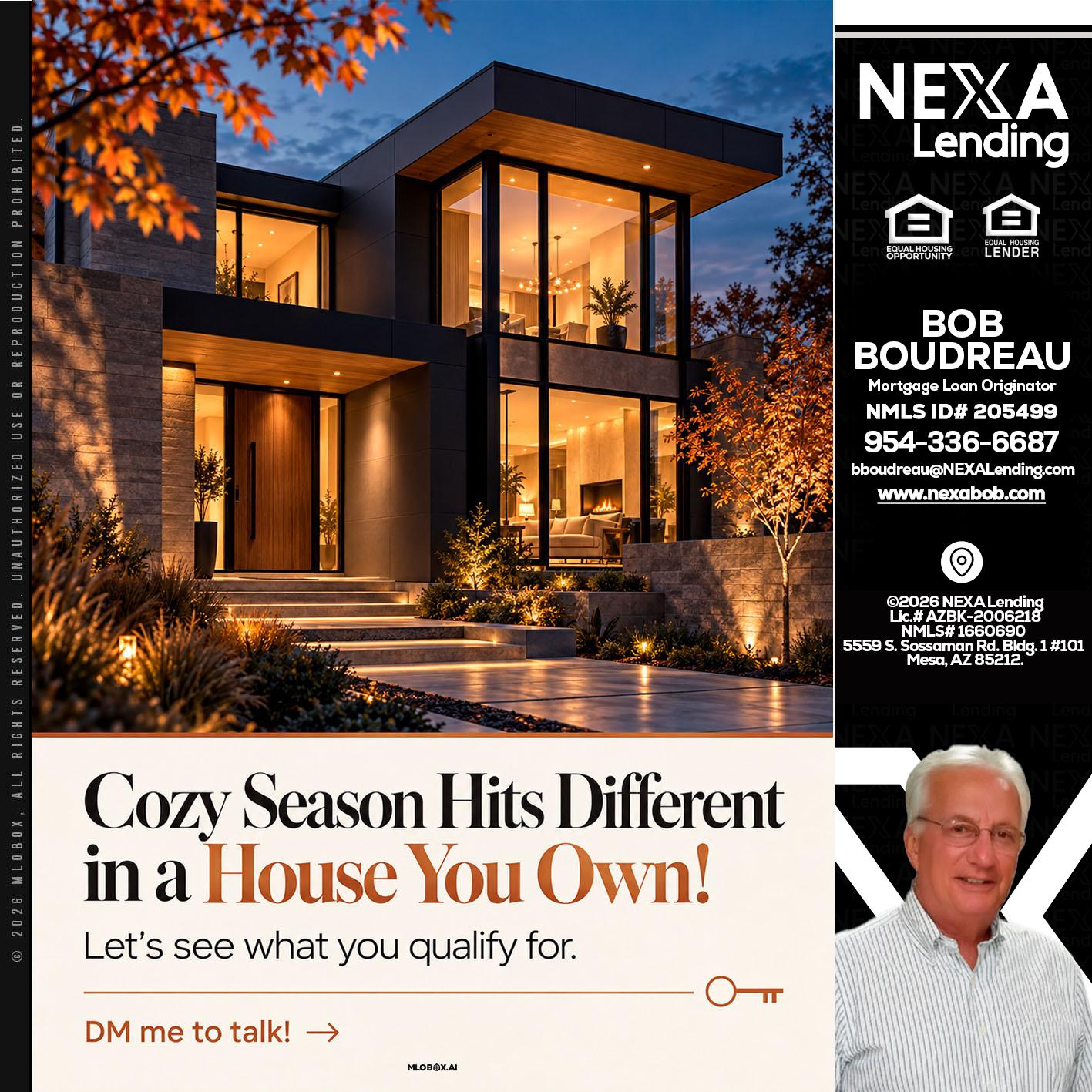 COZY SEASON - Bob Boudreau -Mortgage Loan Originator