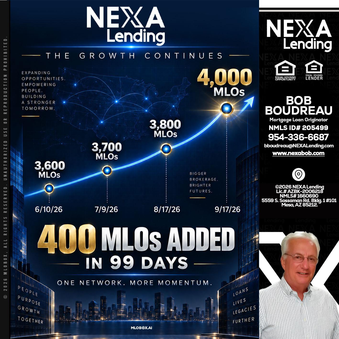NEXA Lending 4000 MLOs - Bob Boudreau -Mortgage Loan Originator