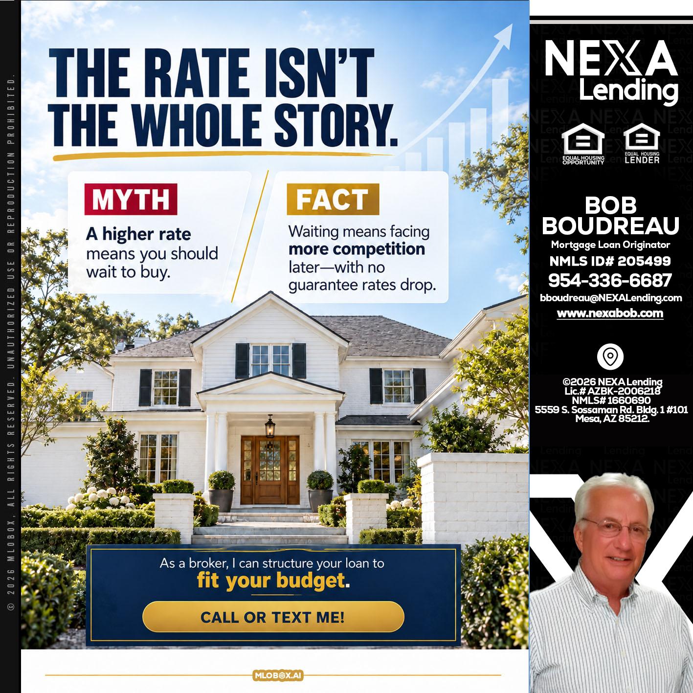 THE RATE ISNT - Bob Boudreau -Mortgage Loan Originator