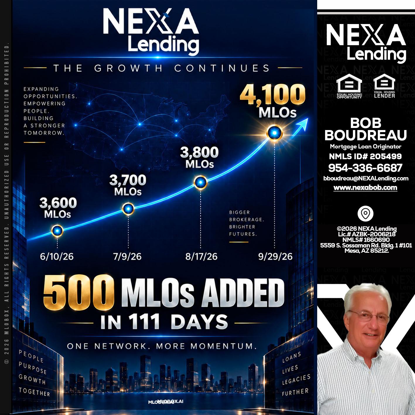 4,100 MLOs - Bob Boudreau -Mortgage Loan Originator