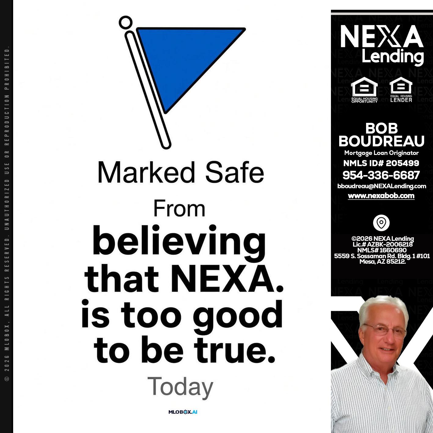 MARKED SAFE - Bob Boudreau -Mortgage Loan Originator
